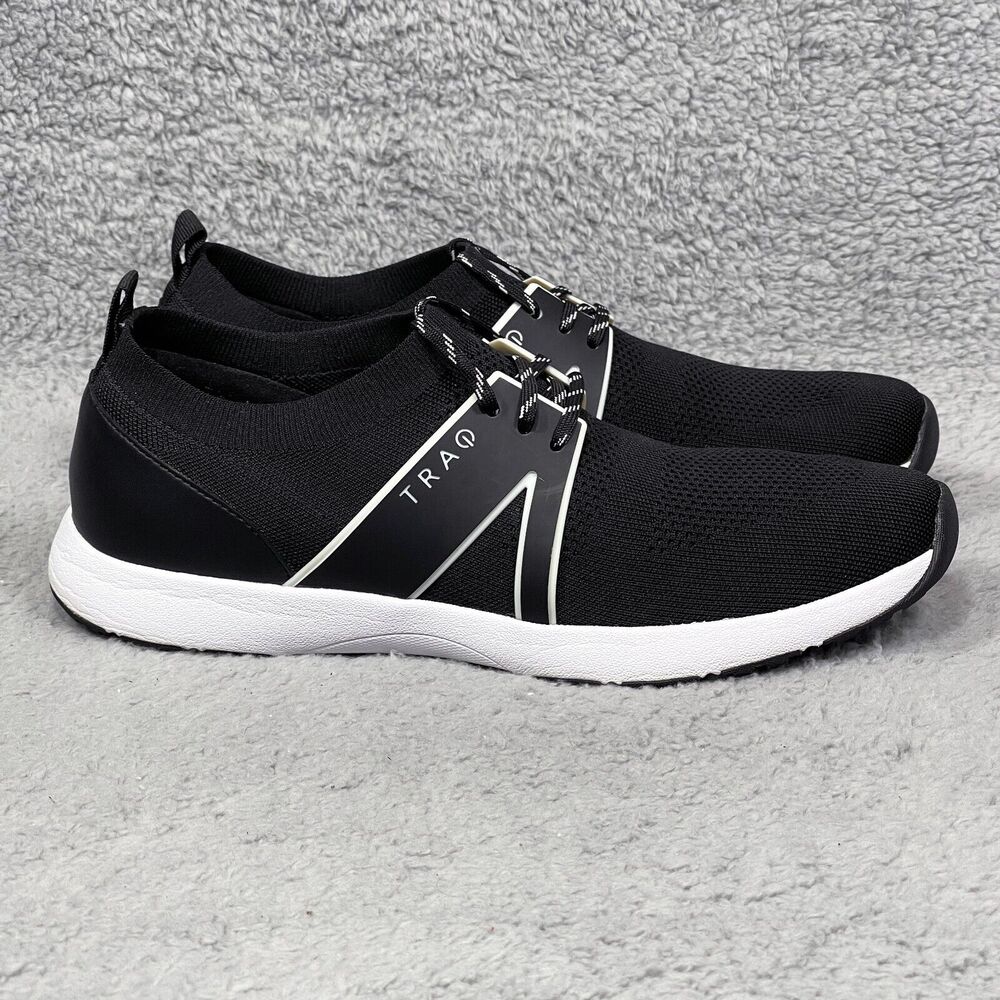 Traq By Alegria Qool Mens Size 9 Low Top Sneakers Shoes Black Comfort - Picture 1 of 9